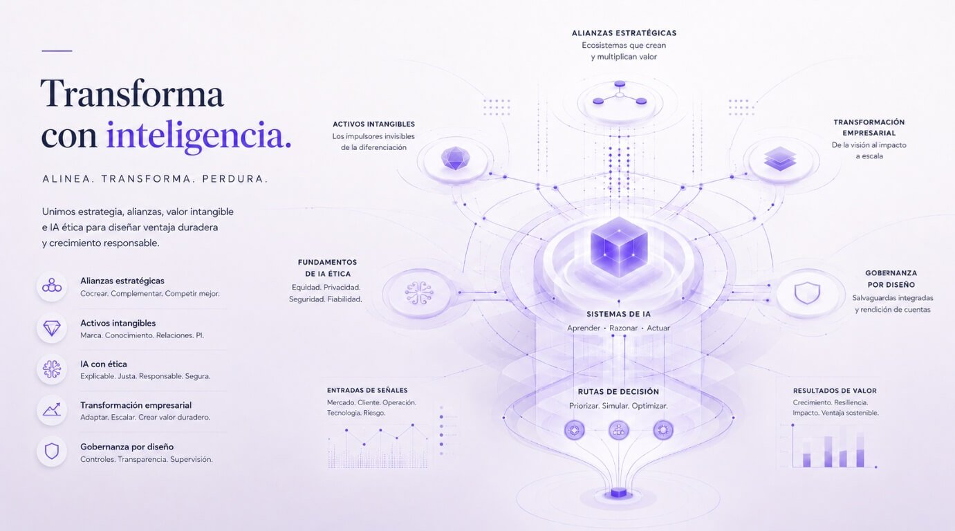 Transformación empresarial, alianzas, activos e inteligencia artificial ética